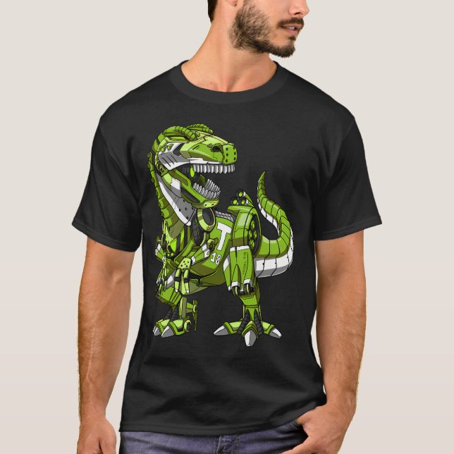 Robot T-Rex Dinosaurie T Shirt (Framsida)