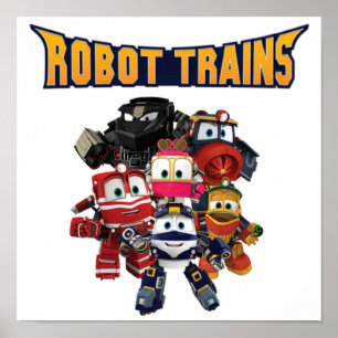 Robot Tåg Tecknad show-killar Poster