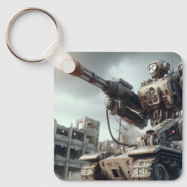 Robot Tank Nyckelring (Framsida)