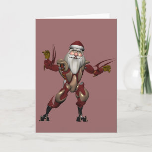 Robot Tech Mech Santa Helgkort
