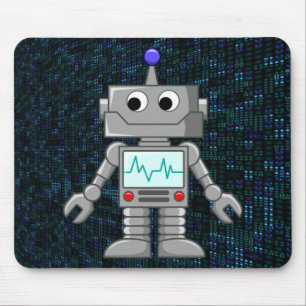 robot-tecknad musmatta