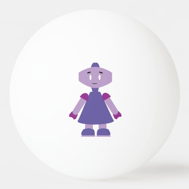 Robot-tecknad Pingisboll (Baksidan)