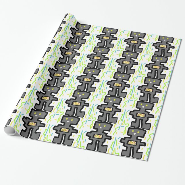 robot teckning tecknad presentpapper (Utrullad)