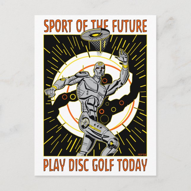 Robot Thrower #1 Vykort (Framsida)