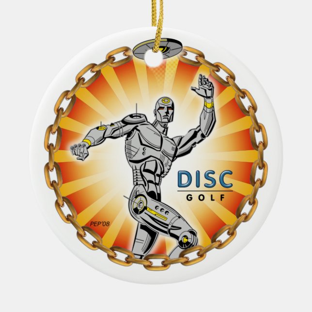 Robot Thrower #2 Julgransprydnad Keramik (Framsidan)