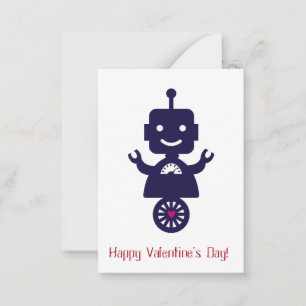 Robot Valentine - Scooter Anteckningskort