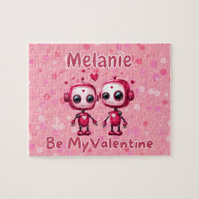 Robot Valentine's Day Puzzle  Pussel (Horisontell)
