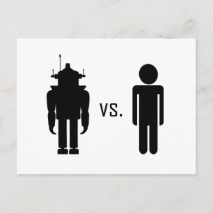 Robot vs. Human Vykort