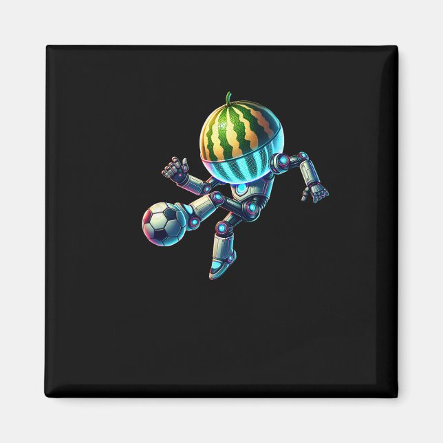 Robot Watermelon Huvud Fotboll Fotboll Dribbling S Magnet (Framsidan)