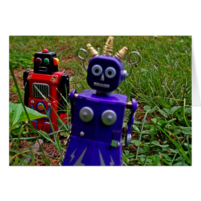 Robot Woman Hälsningskort (Framsidan Horizontal)
