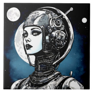 Robot Woman VI Kakelplatta