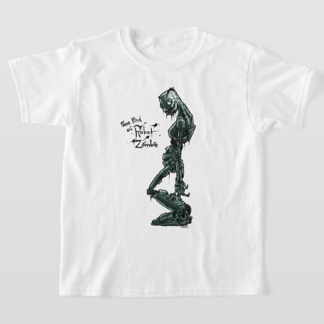 Robot Zombie T T-shirt (Laydown)