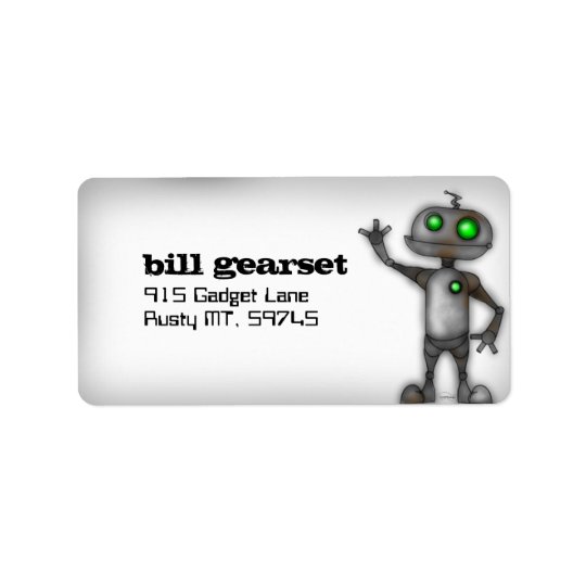 Robotadressetikett Adressetikett