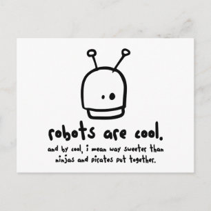 robotar är coola1 vykort