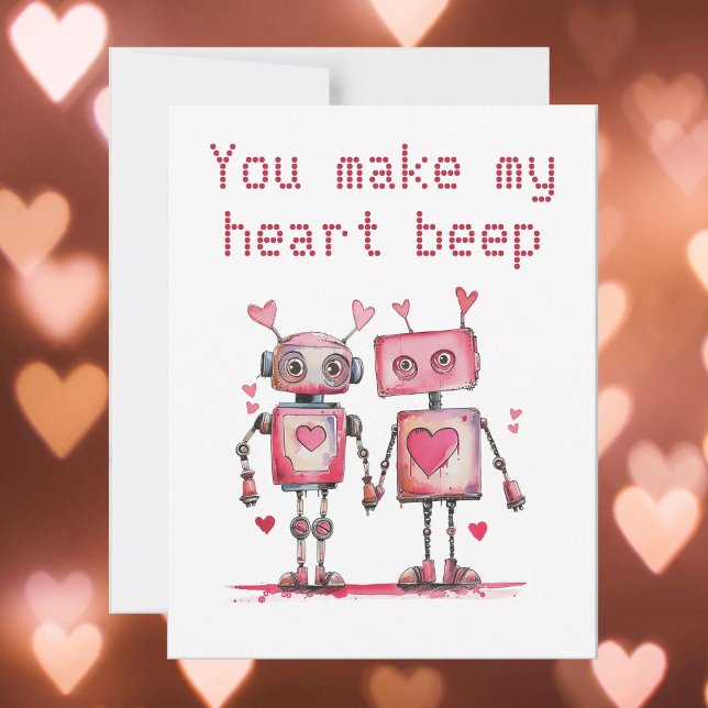 Robotar Du Får Mitt Hjärta Att Piper Valentines Kort (Skapare uppladdad)