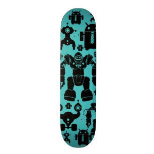 Robotar härskar roliga blått för mini skateboard bräda 18,7 cm