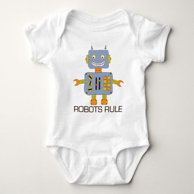 Robotar härskar t shirt (Framsida)