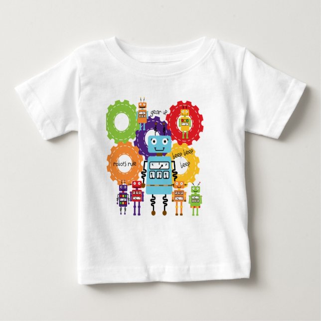 Robotar härskar t shirt (Framsida)