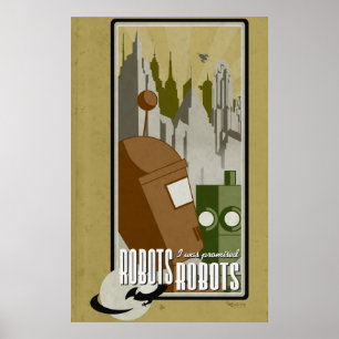 Robotar! Jag lovades robotar! Poster