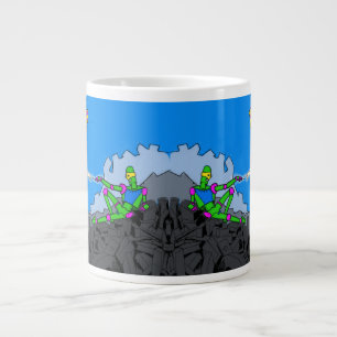 Robotar och Utomjordingar jumbo-kaffe mugg Jumbo Mugg