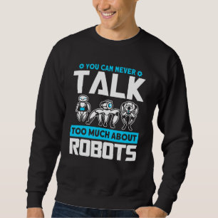 Robotar pratar om robotar robottekniker lång ärmad tröja