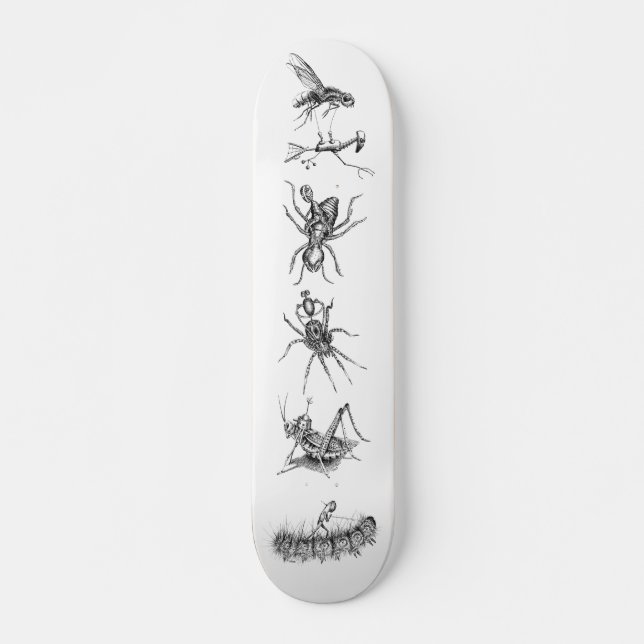 Robotar Ridande på Insekter Kollage Mini Skateboard Bräda 18,7 Cm (Framsida)