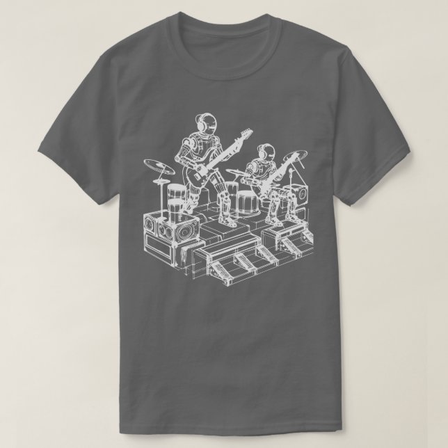 robotar spelar musik t shirt (Design framsida)