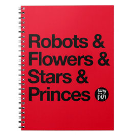 Robotar & Svart text anteckningsbok