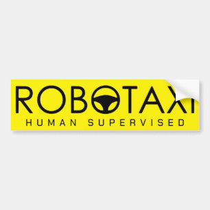 Robotaxi Driver "Gult Cab" Supervised Edition Bildekal