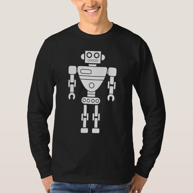 Robotbyggare Droid Robottekniker Science Fiction T Shirt (Framsida)