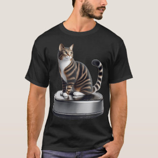 Robotdammsugare Leksak Kattälskare Söt Katt T Shirt