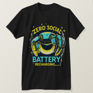 Robotdesign för uppladdning av noll socialt batter t shirt