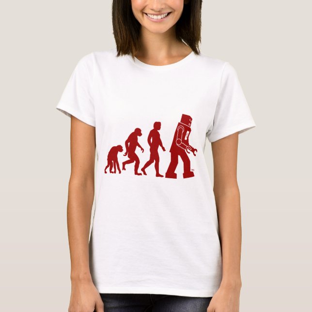 Robotevolution av manen in i roboten t-shirt (Framsida)