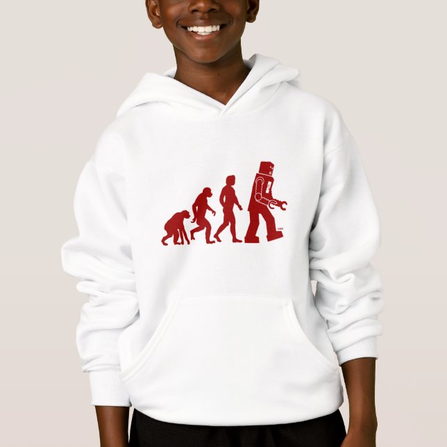 Robotevolution av manen in i roboten tee shirt (Framsida)