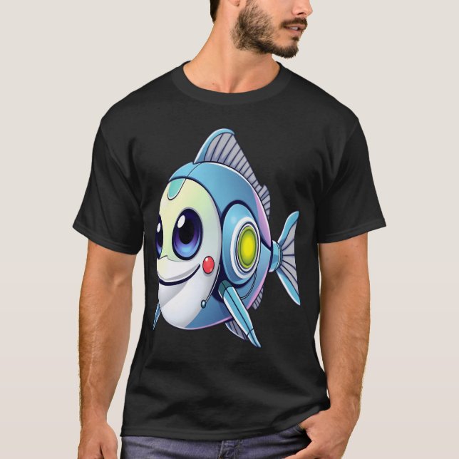 Robotfisk T Shirt (Framsida)