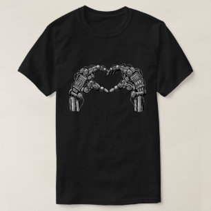 Robothänder gör hjärta att forma t shirt
