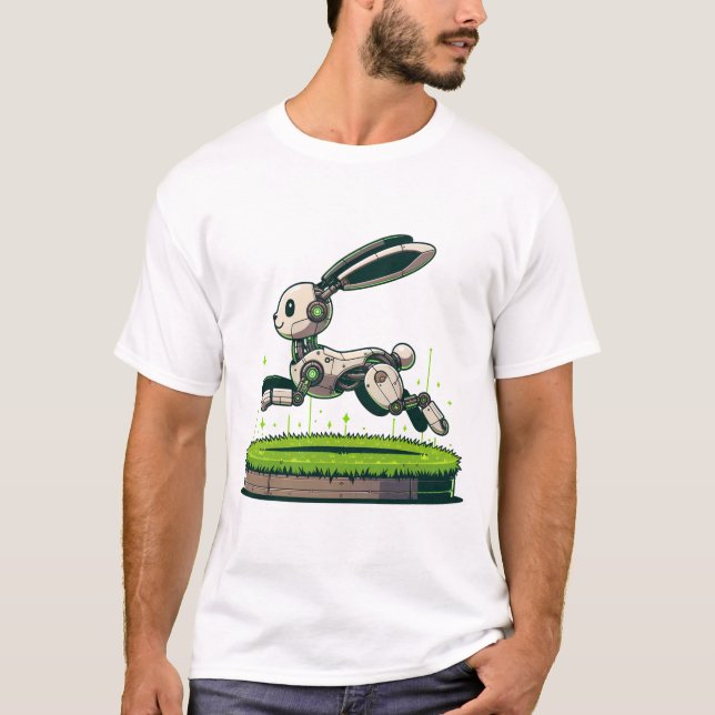 Robotic bunny t shirt (Framsida)