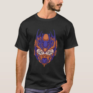 Robotic Cyborg Robot Head Cyber på baksidan T Shirt