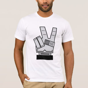 Robotic Hand som visar Fredstecken T-Shirt