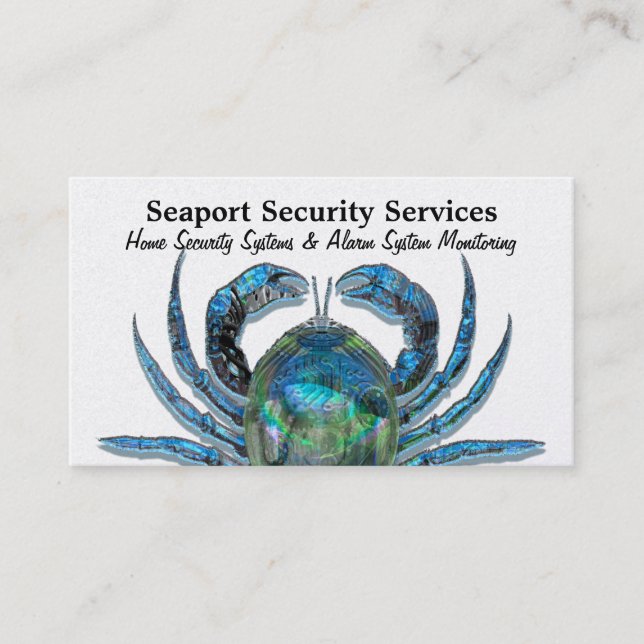 Robotic krabba på guld- professionell 3,5" x 2,0", visitkort (Framsida)