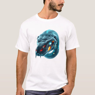 Robotic Snake Ansikte Art T Shirt