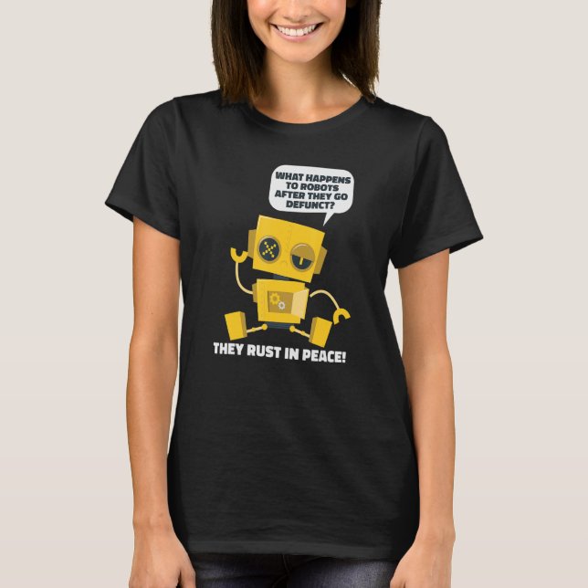 Robotics Ai Artificial Intelligence Robots T Shirt (Framsida)