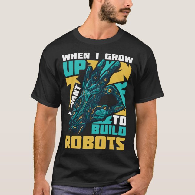 Robotics Engineer Software Building Robots T Shirt (Framsida)
