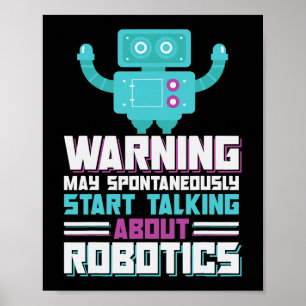 Robotics Engineering AI Autonomous Robot Byggnad Poster