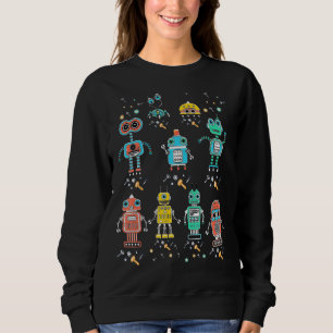 Robotics Engineering Cute Retro Colorful Robot Col T Shirt