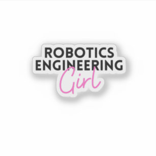 Robotics Engineering Girl Klistermärken