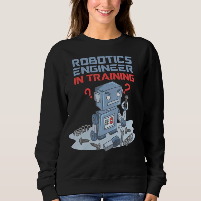 Robotics Ingenjör in Training Funny Robot För barn T Shirt (Framsida)