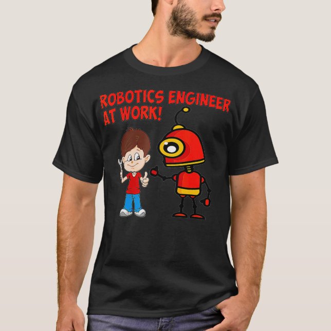 Robotics Ingenjör på arbetsplatsen T Shirt (Framsida)