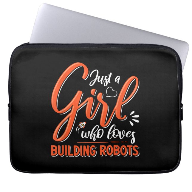 Robotics Ingenjör Robot Älskare Engineering Girl R Laptop Fodral (Framsidan)