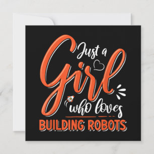 Robotics Ingenjör Robot Älskare Engineering Girl R Tack Kort